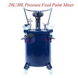 20L/30L Pressure Feed Paint Blender Mixer Tool Pot Tank Sprayer Regulator Air Agitator Paint Tool Pressure Pot Mixing Drum