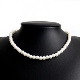 Vintage Imitation Pearl Choker Necklaces Chain Goth Collar For Women Fashion Charm Party Wedding Jewelry Gift Accessories