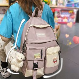 College Student Women Harajuku Cute Book Backpack Nylon Trendy Fashion School Bag