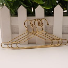 Wholesale 200pcs Doll Hangers 12CM Mini Gold Metal Hanger For Dolls Clothes Accessories SN2690