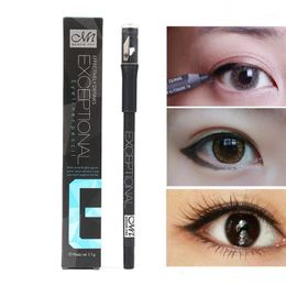 Crayon Eyeliner solide MENOW avec taille-cavalissage imperméable de longue durée de gel noir doux doux linge mate lisse1