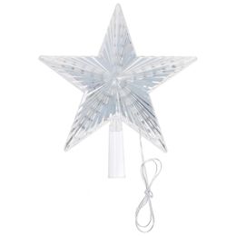 Christmas Decorations 1PC Xmas Five-pointed Star Tree Topper Decorative Treetop Lamp UK Plug
