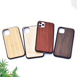 Wood Cases For Iphone 12 mini 11 13 pro max Cellphone Wooden Bamboo Cover For Samsung S22 PLUS Note 20