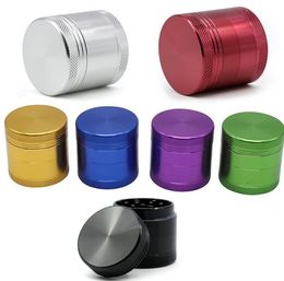 herb grinders pepper metal ginder 50mm 4 layer tobacco grinder for smoking 5 Colours Zicn alloy cnc teeth Colourful grinders