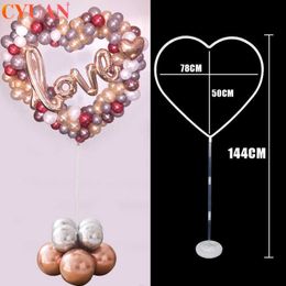1/2set Heart Balloon Stand Balloon Arch Frame Baloons Wreath Holder Wedding Valentines Day Ballons Decorations Birthday Party 210626