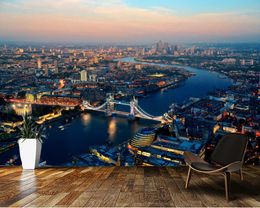 Wallpapers Papel De Parede London Buildings In The Evening Sunset 3d Wallpaper,living Room Tv Wall Bedroom Papers Home Decor Mural