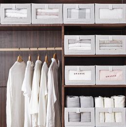 Underwear Organiser Home Foldable Storage Box Non-woven Closet Cloth Storag Boxes Drawer 2 sizes 3 Colours