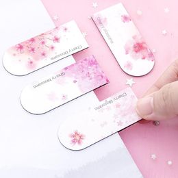 Bookmark 1PC Cherry Blossoms Magnetic Books Marker Of Page Student Bookmarks Stationery School Office Supply 01468