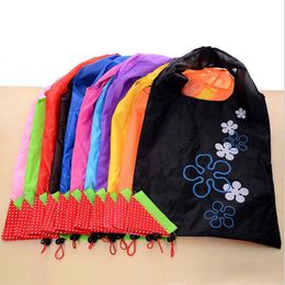 500pcs Reusable Durable Eco Cute Strawberry Storage Bag Handbag Hand Foldable Shopping Bags Tote Shoulder Purse