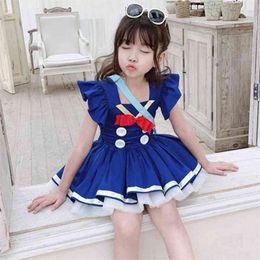 Girls' Suit Uniform Temperament Princess Blouse + Skirt Summer Japanese School Style Children'S Clothing Sets 210625