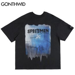 Tees Shirts Hip Hop Casual Punk Rock Gothic Streetwear Harajuku Summer Fashion Cotton Loose Short Sleeve Tshirts Tops 210602