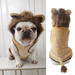 Halloween Pet T Shirt Hoodie Plush Pets Vests Dog Apparel Pet Cosplay Clothing Lion Costume