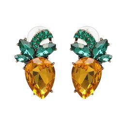 Bohemian Charm Cute Crystal Dangle Earrings For Women Boucle D'oreille Jewellery Pineapple Stud Earring Brincos