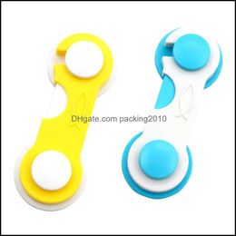 Door Hardware Building Supplies Home & Gardenplastic Child Household Protection Lock Multifunctional Baby Safety Punch Refrigerator Locks Pp
