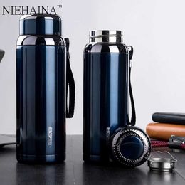 1000/800/600ml Thermos Vacuum Flask 316 Stainless Steel Large Capacity Tea CupThermos Water Bottles Portable Thermoses 210615