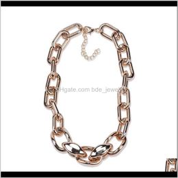 Necklaces & Pendants Jewelrygold Link Chain Big Choker Necklace Women Fashion Simple Street Party Hip Hop Punk Statement Jewellery Femme Choker