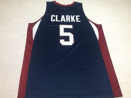 Customised Basketball Jersey Vintage Brewster Academy #5 Terrence Clarke High School Jerseys Custom any name number Size S-5XL