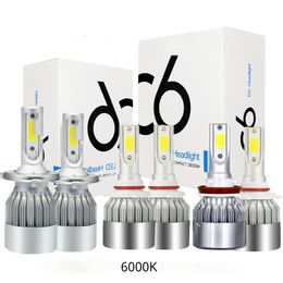 C6 Car Headlight High Concentration Llight H11 H4 H7 H13 H3 LED Headlights Bulb Auto Modified Super Bright 6000K