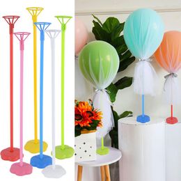 Party Decoration 3/6pcs 40cm Balloon Stand Holder Stick Ballon Column Base Birthday Baby Shower Decorations Wedding Table Ornament Globos