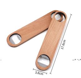 newBig Wood Handle Bartender Bottle Opener Wine Beer Soda Glass Cap Openers Kitchen Bar tools Factory wholesale EWF5792