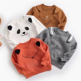 Baby Boys Girls Cartoon Animal Sculpt Children Autumn Children's Long Sleeve Upper Outer Garment 1-3 Year Old 210521