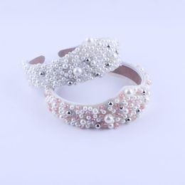 Hair Clips & Barrettes Fashion Personality European And American Style Pearl Crystal Crown Geometric Headband Ladies Party Accessories 814