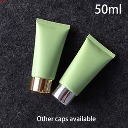 50ml Frost Plastic Soft Bottle Matte Green 50g Cosmetic Cream Facial Cleanser Container Toothpaste Lotion Tube Free Shippinggood qty
