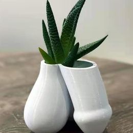 vases gifts UK - Vases Valentine's Day Spoof Vase Desktop Decoration Home Furnishing Resin Creative Gift Plant