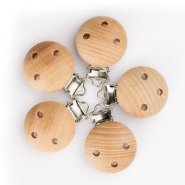 Metal Wooden Baby Pacifier Clip Infant Soother Clasps Holders Accessories Diy Anti Falling Chain Clamp Pacifiers Clips 20220304 H1