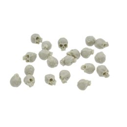 20Pcs 5MM Simulation Skull Model Modern Mini Skull Home Decoration Funny Model Toys Collection Miniatures Model 210318