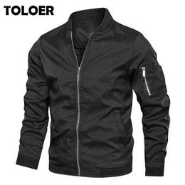 Autumn Jacket Male Bomber Jacket Casual Streetwear Mens Jackets and Coats Simple Spring Windbreaker British Style Coat Outdoors Y1109