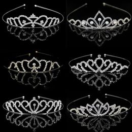 2021 Girls Crystal Tiaras and Crowns Headband Girls Princess Bridal Prom Crown Wedding Party Accessiories Hair Jewellery