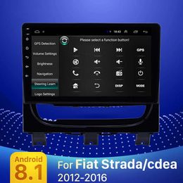 Car dvd Multimedia Player Andriod GPS Navigation 2DIN HD Autoradio For Fiat Strada/cdea 2012-2016 support SWC