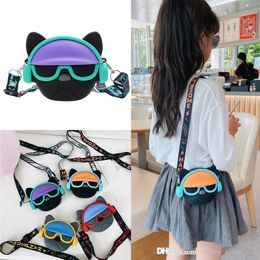 INS Kids cartoon crossbody bag purse cute children silica gel animal accessories one shoulder bag princess mini wallet for boys girls F622