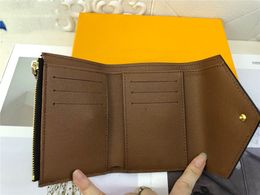 10 color Brand Designers women Wallet Purse Original High Quality Fashion man Short Victorine Wallets Classic Zipper Pocket Pallas272t