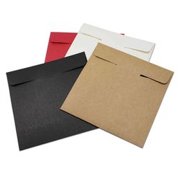 12.5*12.5cm High Quality Disc CD Sleeve 250gsm Thick Kraft CD DVD Paper Bag Cover Wedding Party CD Packaging Envelope Pack Boxes 210517