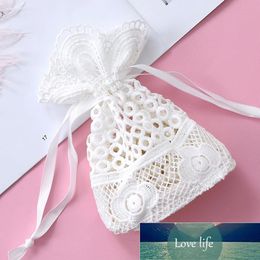 Bundle Pocket Candy Bags Pearl Yarn Jewellery Bags Earrings Bracelet Necklace Storage Bag Gift Bag White Small Round Hole Lace Bag Factory price expert design Quality