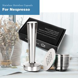 Stainless Steel Metal Refillable Nespresso Reusable Capsule Dripper For Inoxidable Coffee Pod Philtre 210607