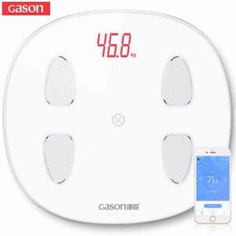 GASON S6 Body Fat Scale Floor Scientific Smart Electronic LED Digital Weight Bathroom Balance Bluetooth APP Android or IOS H1229