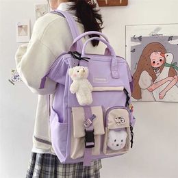 SEETIC Fashion School Bags For Teenage Girls Waterproof Backpack Kawaii Women 211026