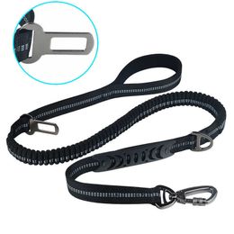 New Dog Car Seat Belt Soft and Comfortable Nylon Reflective and Explosion-proof Pet Traction Rope Medium and Large Dog Supplies 211006