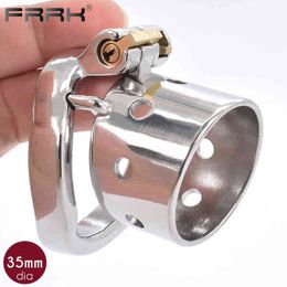 NXY Sex Chastity devices Frrk small stainless steel male penis ring sexual health chastity cage binding belt locking device BDSM sex toy 1204