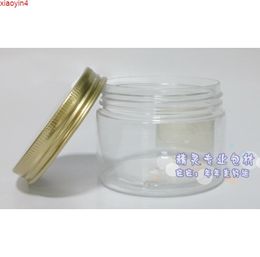 20pc/lot 150ml Clear Plastic Cosmetic Jar Serum Bottle Golden Aluminum Cap 150g Cream Container 20pcs Factory Wholesalegoods