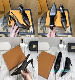 Fashion-women dress single shoes early spring leather rear empty sandals side high heels comfortable versatile