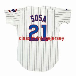 Men Women Youth Rare Sammy Sosa Baseball Jersey Embroidery Custom Any Name Number XS-5XL 6XL
