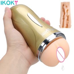 Silicone Artificial Vagina Real Pussy Sucking Male Masturbator Vibrator Penis Realistic Anus Sex Masterbation for Men Penis Pump X0320