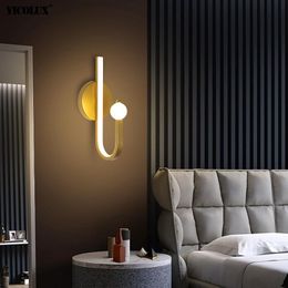 Creative Modern LED Wall Lights For Living Study Room Kid Bedroom Bedside Aisle Corridor Fixtures Home Lamps Indoor Lighting