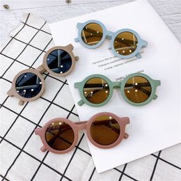 Fashion Korean Kids Sunglasses Lovely Dull Polish Girls Boys Sunglass Ultraviolet-proof Infant Glasses Eyewear Child Shades Gafas Gift Wholesale