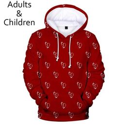 Men's Hoodies Sweatshirts 3d Full Printed Juice Wrld Men Women Harajuku Kids Pullover Suitable Boys Girls Red Hooded