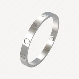 Fashion Stainless Steel Bangle Women Men 18k White Gold Plated Bangles Bracelets Eternal Promise Forever Love Bangle Accessories With Jewellery Pouches Wholesale